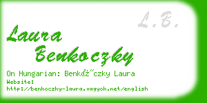 laura benkoczky business card